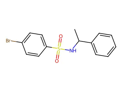 4-bromo-N-(1-phenylethyl)benzenesulfonamide structure