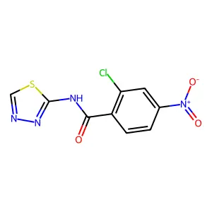 2-chloro-4-nitro-N-(1,3,4-thiadiazol-2-yl)benzamide structure