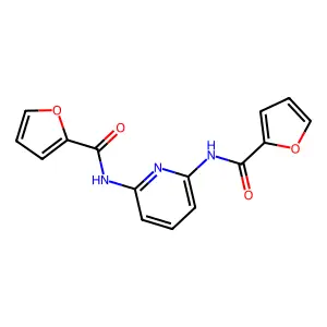 N-[6-(2-furoylamino)-2-pyridinyl]-2-furamide structure