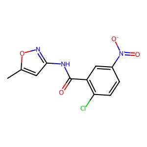 2-chloro-N-(5-methyl-1,2-oxazol-3-yl)-5-nitrobenzamide structure