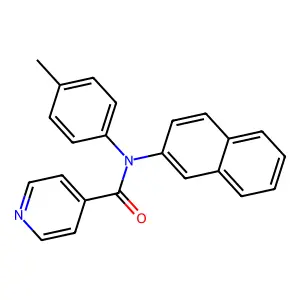 N-(4-methylphenyl)-N-(naphthalen-2-yl)pyridine-4-carboxamide structure