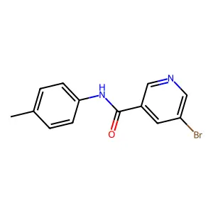 5-bromo-N-(4-methylphenyl)pyridine-3-carboxamide structure