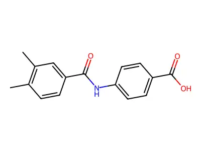 4-[(3,4-dimethylbenzoyl)amino]benzoic Acid structure