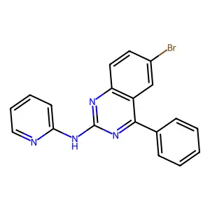 6-bromo-4-phenyl-N-pyridin-2-ylquinazolin-2-amine structure