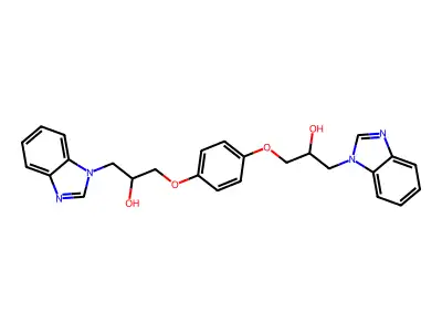 1-Benzimidazolyl-3-[4-(3-benzimidazolyl-2-hydroxypropoxy)phenoxy]propan-2-ol structure