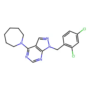 4-(Azepan-1-yl)-1-[(2,4-dichlorophenyl)methyl]pyrazolo[3,4-d]pyrimidine structure