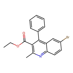 Ethyl 6-bromo-2-methyl-4-phenylquinoline-3-carboxylate structure