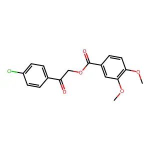 2-(4-Chlorophenyl)-2-oxoethyl 3,4-dimethoxybenzoate structure