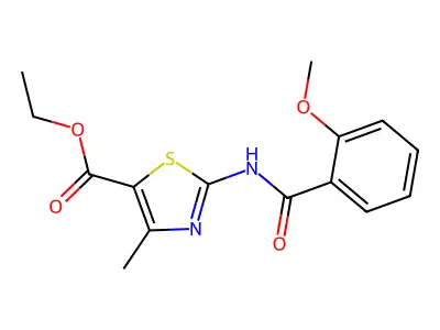 Ethyl 2-(2-methoxybenzamido)-4-methylthiazole-5-carboxylate structure