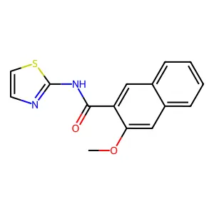 3-methoxy-N-(1,3-thiazol-2-yl)naphthalene-2-carboxamide structure