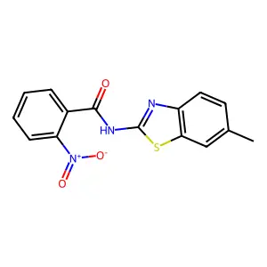 N-(6-methyl-1,3-benzothiazol-2-yl)-2-nitrobenzamide structure