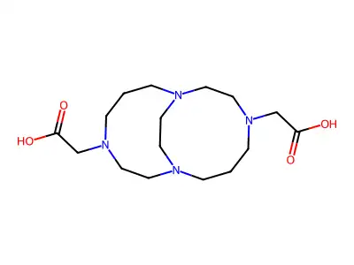 2-[4-(Carboxymethyl)-1,4,8,11-tetrazabicyclo[6.6.2]hexadecan-11-yl]acetic acid structure