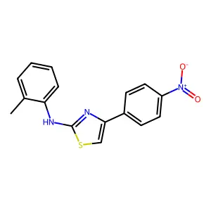 N-(2-methylphenyl)-4-(4-nitrophenyl)-1,3-thiazol-2-amine structure