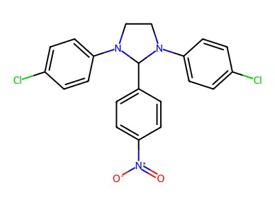 1,3-Bis(4-chlorophenyl)-2-(4-nitrophenyl)imidazolidine structure