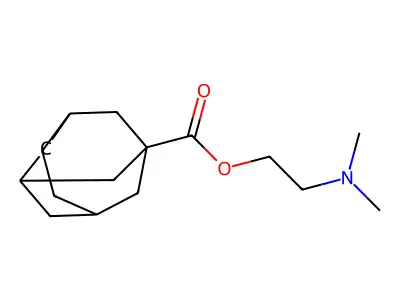 2-(Dimethylamino)ethyl tricyclo[4.3.1.1(3,8)]undecane-1-carboxylate structure