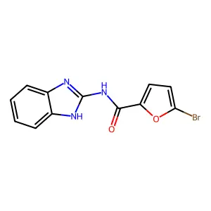 N-(1H-benzimidazol-2-yl)-5-bromofuran-2-carboxamide structure
