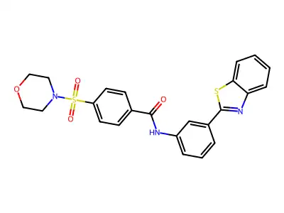 N-(3-(benzo[d]thiazol-2-yl)phenyl)-4-(morpholinosulfonyl)benzamide structure