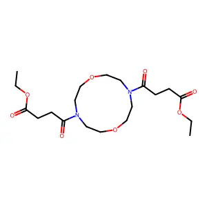 Diethyl 4,4'-(1,7-dioxa-4,10-diazacyclododecane-4,10-diyl)bis(4-oxobutanoate) structure