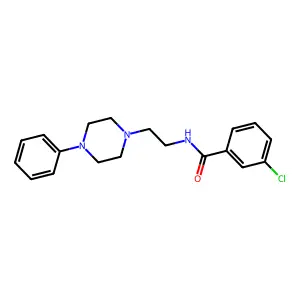 3-chloro-N-[2-(4-phenylpiperazin-1-yl)ethyl]benzamide structure