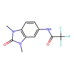 N-(1,3-dimethyl-2-oxo-2,3-dihydro-1H-benzimidazol-5-yl)-2,2,2-trifluoroacetamide structure
