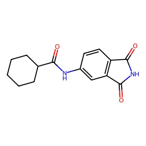 N-(1,3-dioxoisoindol-5-yl)cyclohexanecarboxamide structure