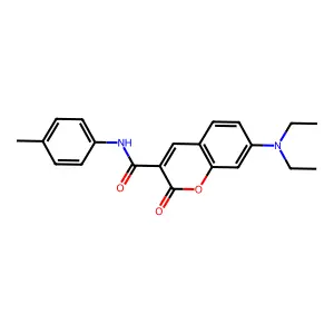 7-(diethylamino)-2-oxo-N-(p-tolyl)-2H-chromene-3-carboxamide structure