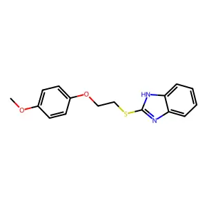 2-[2-(4-methoxyphenoxy)ethylsulfanyl]-1H-benzimidazole structure