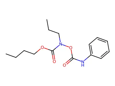 butyl N-(phenylcarbamoyloxy)-N-propylcarbamate structure