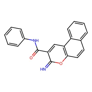 3-imino-N-phenyl-3H-benzo[f]chromene-2-carboxamide structure
