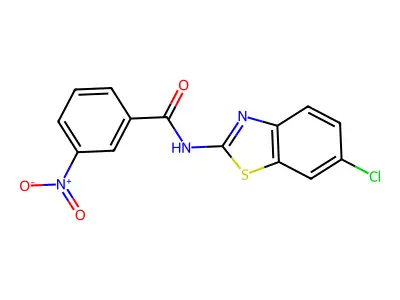 N-(6-chloro-1,3-benzothiazol-2-yl)-3-nitrobenzamide structure