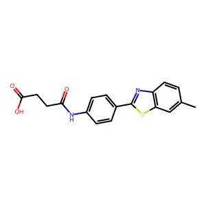 N-[4-(6-Methyl-benzothiazol-2-yl)-phenyl]-succinamic acid structure