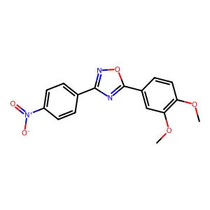 5-(3,4-Dimethoxyphenyl)-3-(4-nitrophenyl)-1,2,4-oxadiazole structure