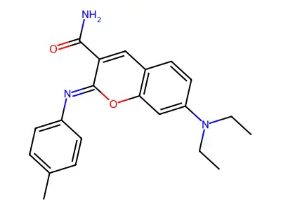 (2Z)-7-(diethylamino)-2-[(4-methylphenyl)imino]-2H-chromene-3-carboxamide structure