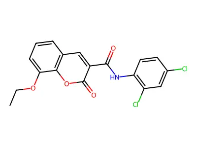 N-(2,4-dichlorophenyl)-8-ethoxy-2-oxo-2H-chromene-3-carboxamide structure