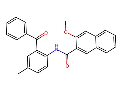 N-(2-benzoyl-4-methylphenyl)-3-methoxynaphthalene-2-carboxamide structure