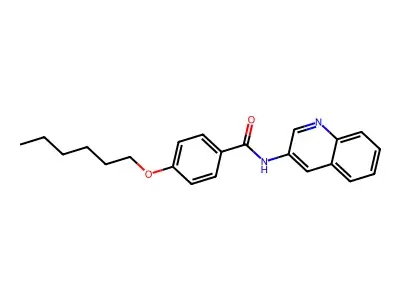 4-(hexyloxy)-N-(quinolin-3-yl)benzamide structure
