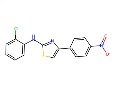 N-(2-chlorophenyl)-4-(4-nitrophenyl)-1,3-thiazol-2-amine structure