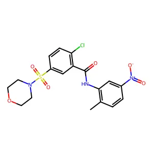 2-Chloro-N-(2-methyl-5-nitrophenyl)-5-(4-morpholinylsulfonyl)benzamide structure