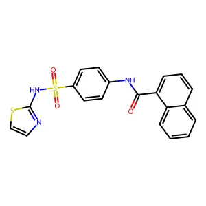 N-[4-(1,3-thiazol-2-ylsulfamoyl)phenyl]naphthalene-1-carboxamide structure