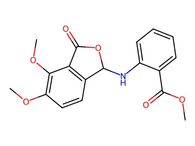 Methyl 2-[(4,5-dimethoxy-3-oxo-1,3-dihydro-2-benzofuran-1-yl)amino]benzoate structure