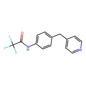 2,2,2-trifluoro-N-[4-(pyridin-4-ylmethyl)phenyl]acetamide structure