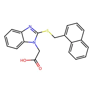 2-[2-(Naphthylmethylthio)benzimidazolyl]acetic acid structure
