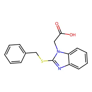 [2-(Benzylthio)-1H-benzimidazol-1-yl]acetic acid structure
