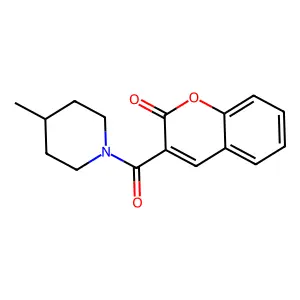 3-(4-methylpiperidine-1-carbonyl)-2H-chromen-2-one structure