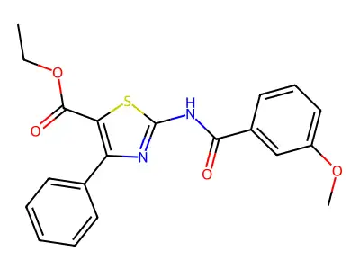Ethyl 2-(3-methoxybenzamido)-4-phenylthiazole-5-carboxylate structure