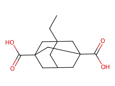 1-Ethyl-3,5-adamantanedicarboxylic acid structure