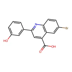 6-Bromo-2-(3-hydroxyphenyl)quinoline-4-carboxylic acid structure