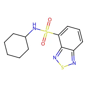 N-cyclohexyl-2,1,3-benzothiadiazole-4-sulfonamide structure