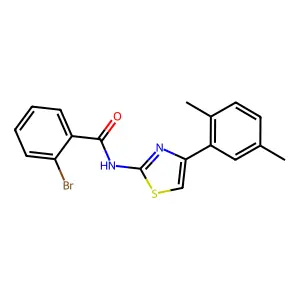 2-bromo-N-[4-(2,5-dimethylphenyl)-1,3-thiazol-2-yl]benzamide structure
