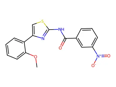 N-[4-(2-methoxyphenyl)-1,3-thiazol-2-yl]-3-nitrobenzamide structure
